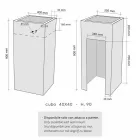 Wastafel Stone Column Natural Black Balik Viadurini