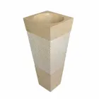 Wastafel Column Piramide Stone Natural Beige Nias Viadurini