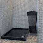 Wastafel Column Piramide Stone Natural Black Nias Viadurini