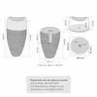 Wastafel Column Sferische Stone Natural Smoke Gili Viadurini