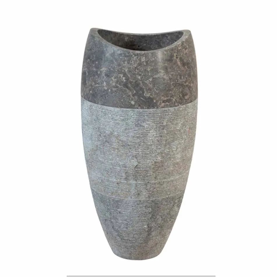 Wastafel Column Sferische Stone Natural Smoke Gili Viadurini