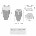 Wastafel Column Sferische Stone Natural Black Gili Viadurini