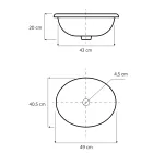 Ingebouwde, versierde gootsteen in vuurklei en 24 k goud gemaakt in Italië, Otis Viadurini