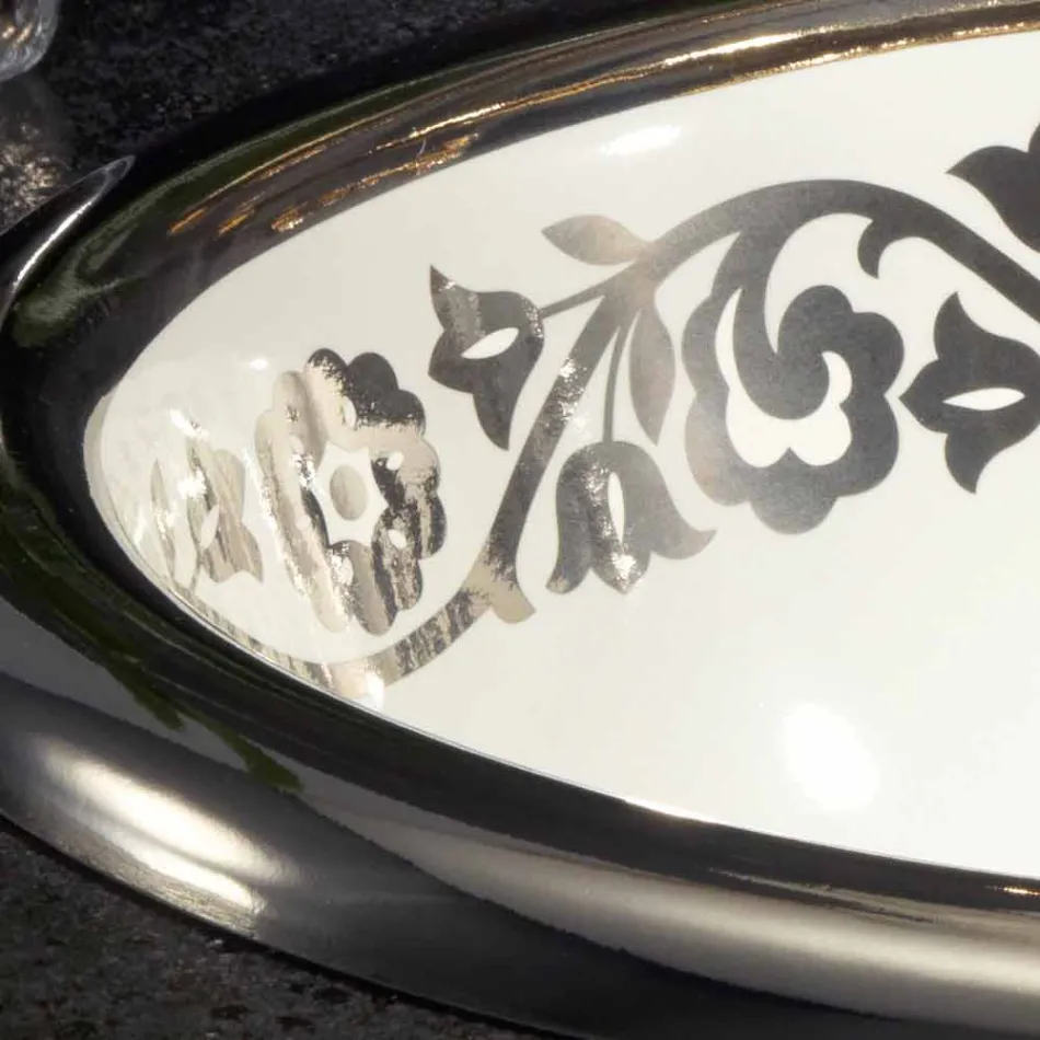 Ingebouwde barokke ingebouwde gootsteen in vuurklei gemaakt in Italië, Otis Viadurini