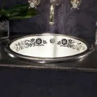 Ingebouwde barokke ingebouwde gootsteen in vuurklei gemaakt in Italië, Otis Viadurini