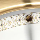 Barokke design ingebouwde gootsteen in vuurklei gemaakt in Italië, Egeïsche zee Viadurini