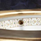 Barokke design ingebouwde gootsteen in vuurklei gemaakt in Italië, Egeïsche zee Viadurini