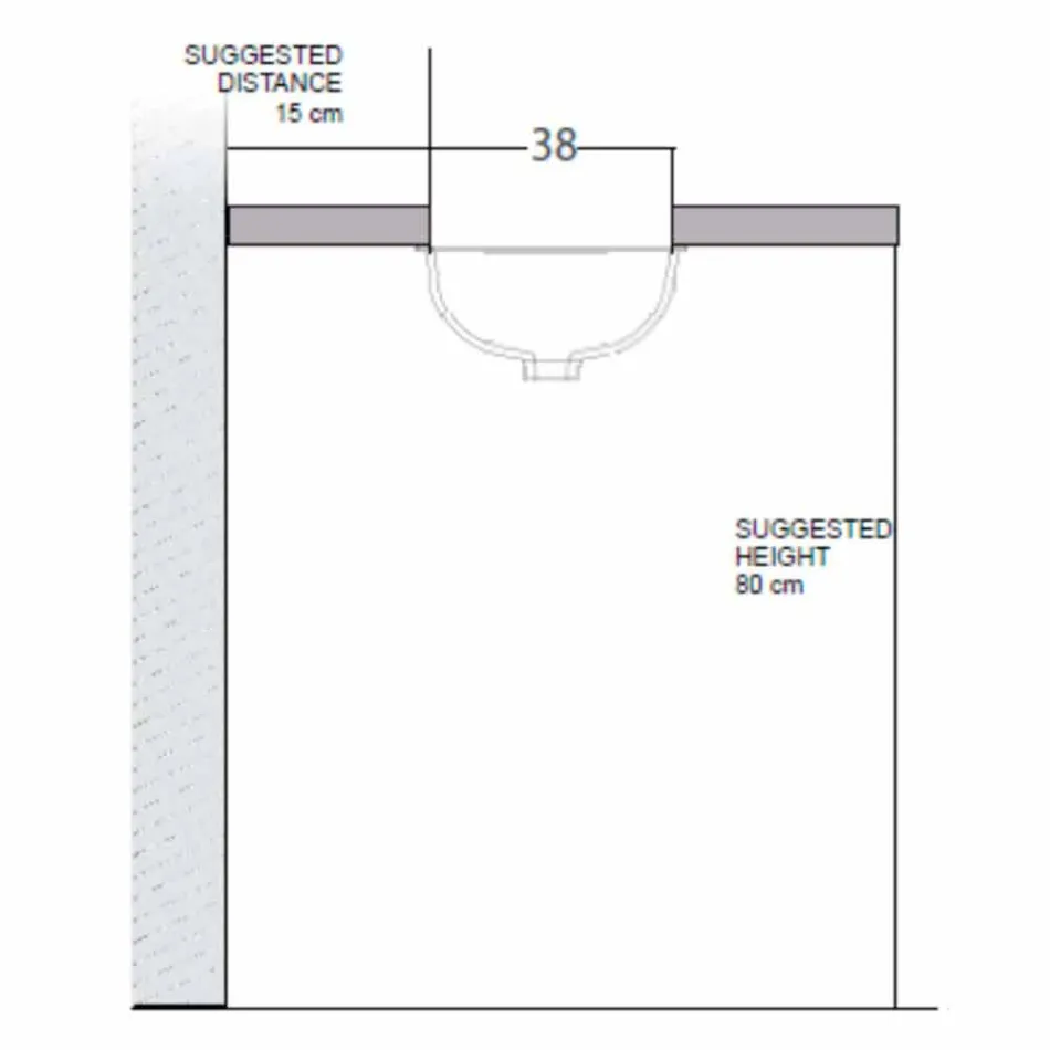 Barokke design ingebouwde gootsteen in vuurklei gemaakt in Italië, Egeïsche zee Viadurini