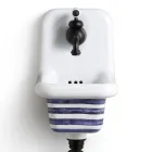 Wastafel met modern design gedessineerde keramische wandmontage 26 cm - Jordan Viadurini