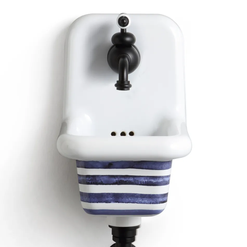 Wastafel met modern design gedessineerde keramische wandmontage 26 cm - Jordan Viadurini