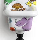 Wastafel met modern design gedessineerde keramische wandmontage 26 cm - Jordan Viadurini