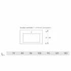 Moderne hangende wasbak van Luxolid gemaakt in Italië, Ruffano Viadurini