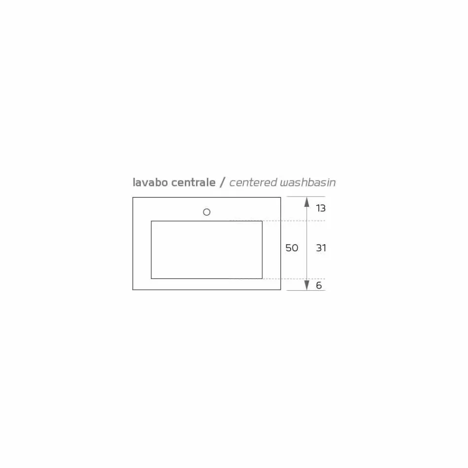 Moderne ophangbak in Texolid, geproduceerd in Italië, Rufina Viadurini