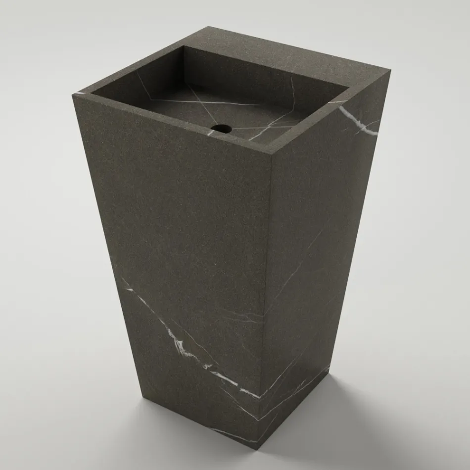 Column Badkamer Wastafel in porseleinen aardewerk Made in Italy - Baia Viadurini