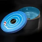 Blauwe aanrecht badkamer wastafel gemaakt van vuurvaste klei - Tatiana Viadurini