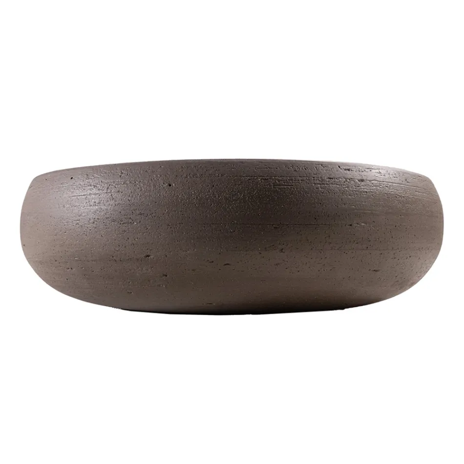 Aanrecht badkamer wastafel in vuurvaste klei gemaakt in Italië - Diego Viadurini