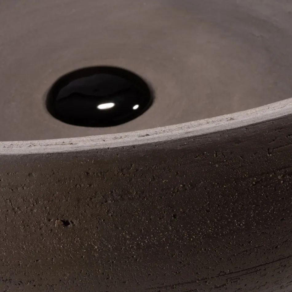 Aanrecht badkamer wastafel in vuurvaste klei gemaakt in Italië - Diego Viadurini