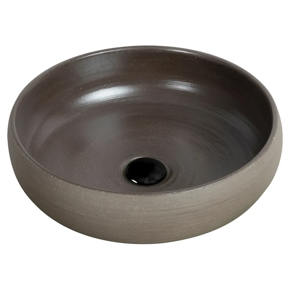 Aanrecht badkamer wastafel in vuurvaste klei gemaakt in Italië - Diego Viadurini