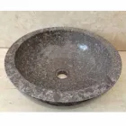 Levi grijs natuurstenen aanrecht wastafel, modern design Viadurini