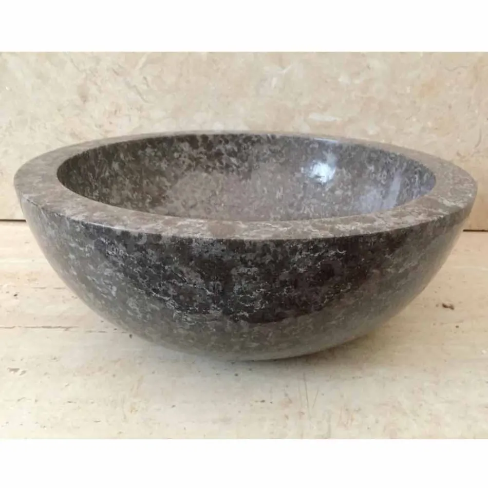 Levi grijs natuurstenen aanrecht wastafel, modern design Viadurini