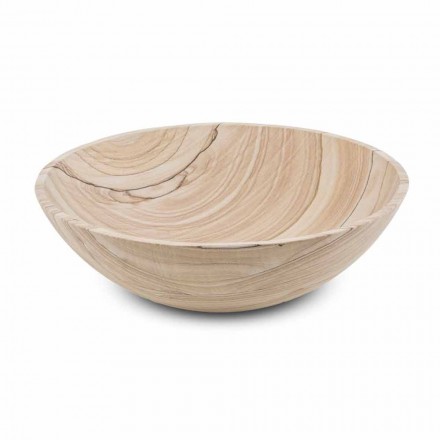 Aanrecht badkamer wastafel in zandsteen ronde vorm - Cerasolo Viadurini