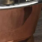 Wastafel badkamer koper ondersteuning en blik Cala Viadurini