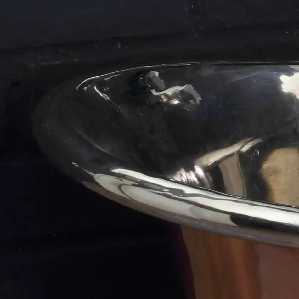 Wastafel badkamer koper ondersteuning en blik Cala Viadurini