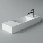 Aanrecht of wandgemonteerde badkamerwastafel in keramiek Made in Italy - Act Viadurini