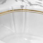 Verzonken badkamer gootsteen in porselein en goud gemaakt in Italië, Santiago Viadurini