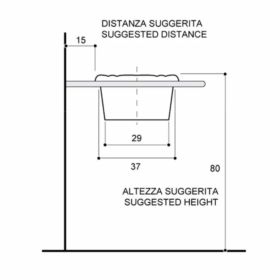Verzonken badkamer gootsteen in porselein en goud gemaakt in Italië, Santiago Viadurini
