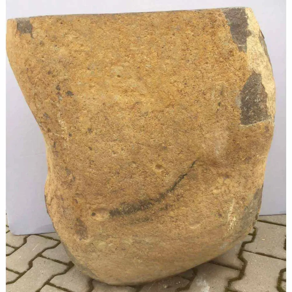 Design badkamer gootsteen in natuursteen Zee, uniek stuk Viadurini