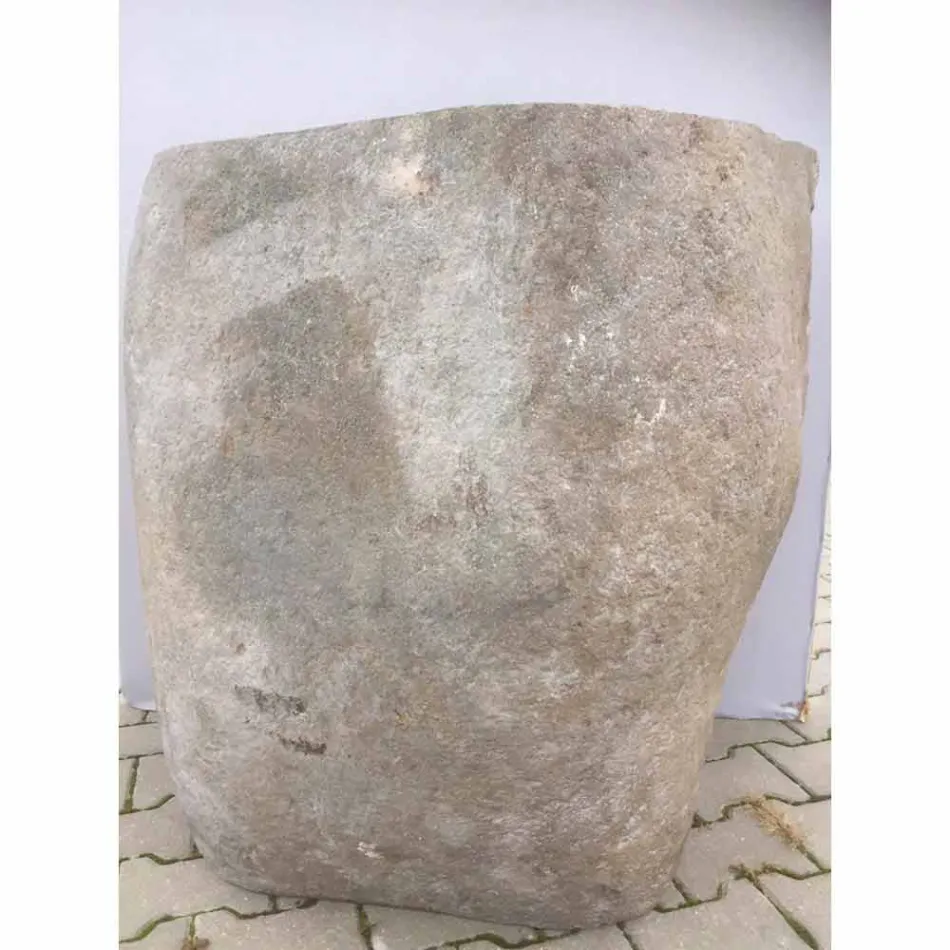 Design badkamer gootsteen in natuursteen Zee, uniek stuk Viadurini