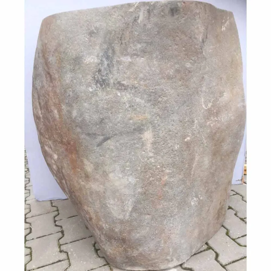 Design badkamer gootsteen in natuursteen Zee, uniek stuk Viadurini