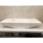 Handgemaakte design badkamergootsteen in grijze Vox-steen Viadurini
