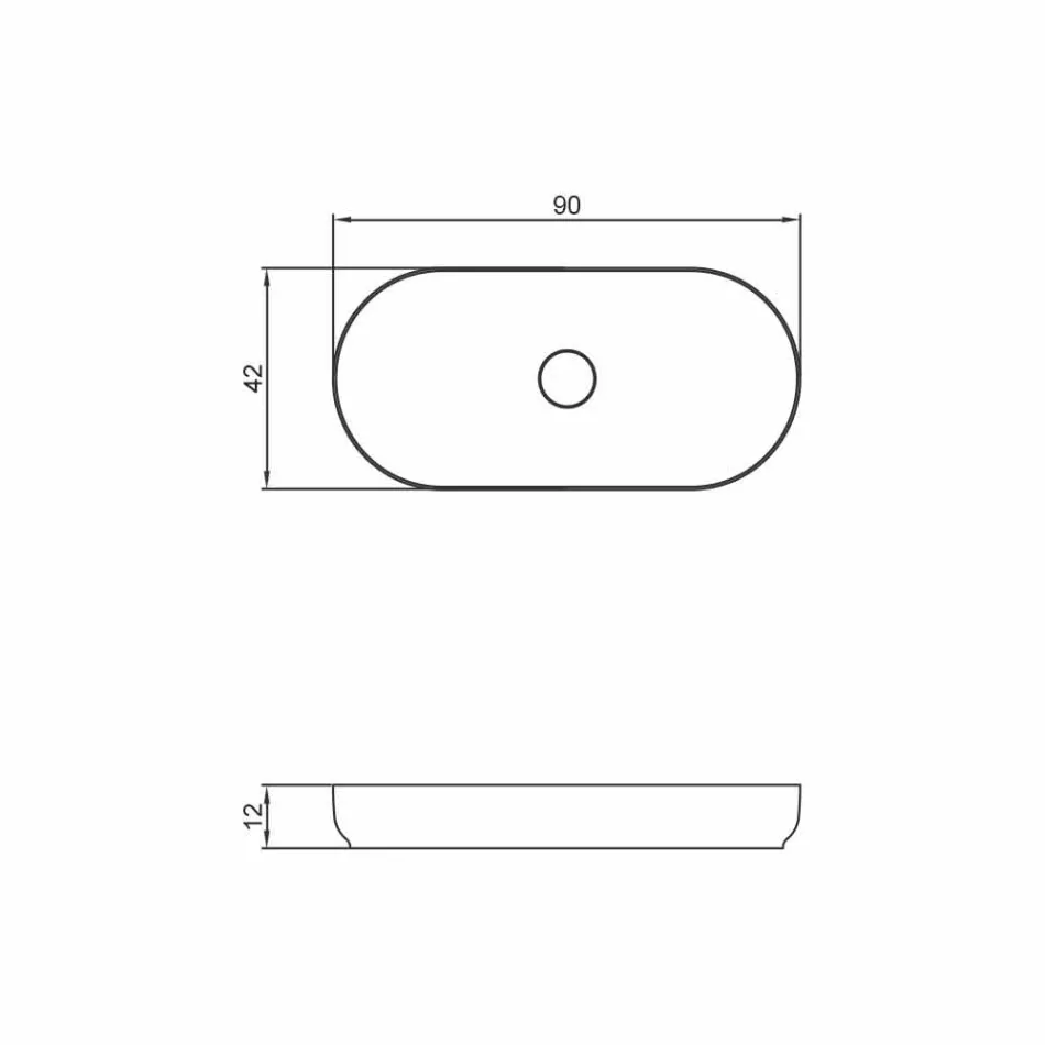 Moderne design vrijstaande badkamer wastafel gemaakt in Italië Dalmine Maxi Viadurini