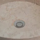 Vrijstaande badkamer wastafel in marmer ivoor afwerking cilindrische vorm - Cremino Viadurini