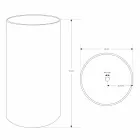 Vrijstaande badkamerwastafel in witte hars met cilindrische vorm - Libertine Viadurini