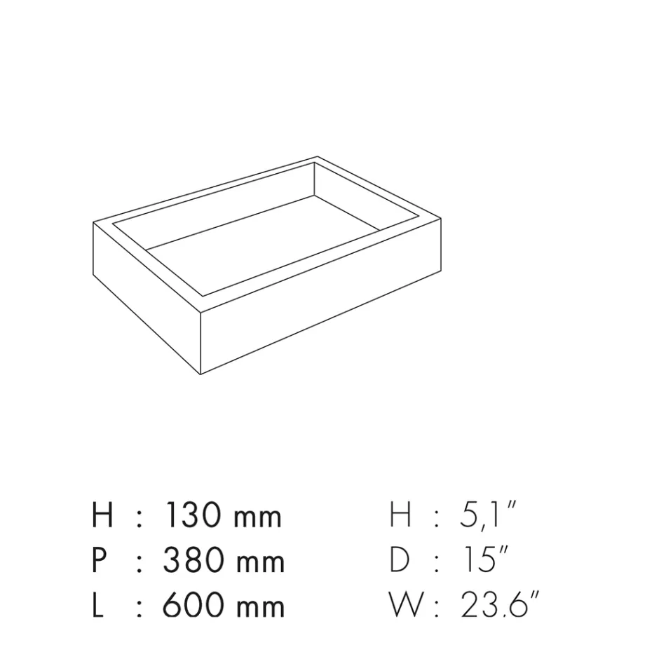 Badkamerwastafel in porseleinen aardewerk met marmereffect Made in Italy - Ludmilla Viadurini