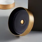 Badkamergootsteen van handgedraaid porselein Made in Italy - Darts Viadurini