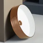 Badkamergootsteen van handgedraaid porselein Made in Italy - Darts Viadurini