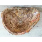 Staande wastafel van fossiel hout, uniek ontwerp Viadurini