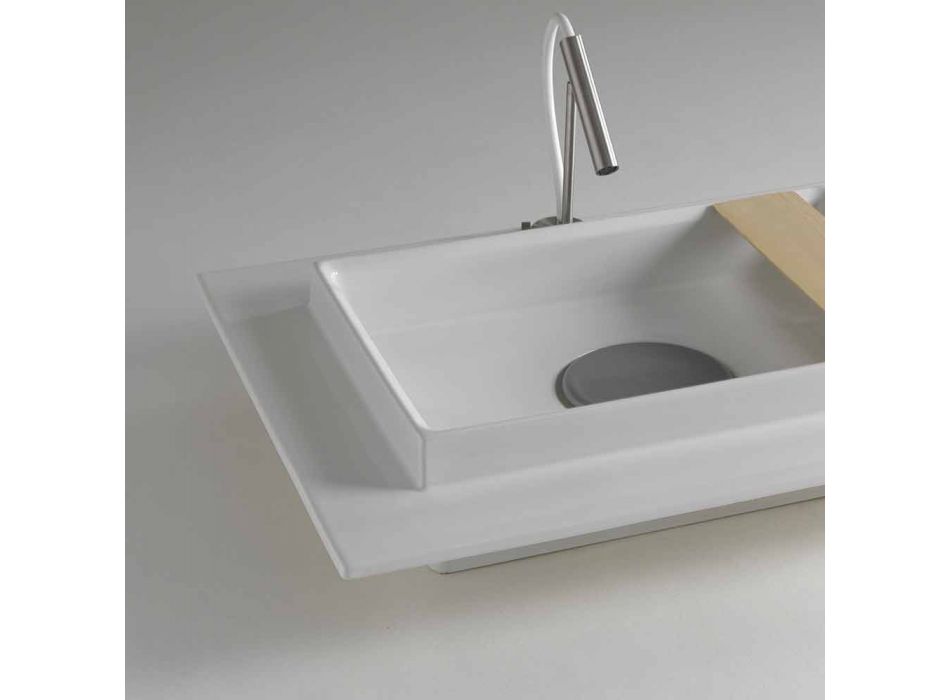 Wastafel rechthoekige keramische badkamer modern design Fred