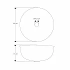 Ronde wastafel in gehamerd chroommessing - Diamond Viadurini