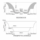 Semi-verzonken badkamer gootsteen in vuur klei en platina gemaakt in Italië, Guido Viadurini