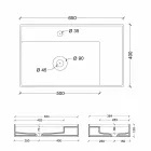 Wastafel keramische drager modern ontwerp maakte in Italië zo 65x40 cm Viadurini