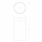 Vrijstaande cilindrische wasbak gemaakt in Italië door Rumo Viadurini