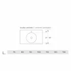 Roze ronde Luxolid zwevende wastafel gemaakt in Italië, Ruffano Viadurini