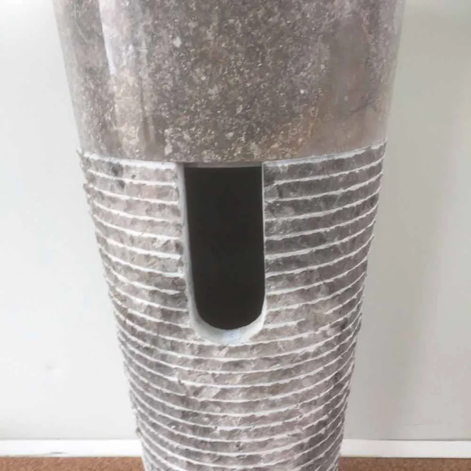 Wastafel met conische kolommen van natuursteen Iga, uniek stuk Viadurini