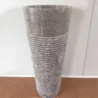 Wastafel met conische kolommen van natuursteen Iga, uniek stuk Viadurini