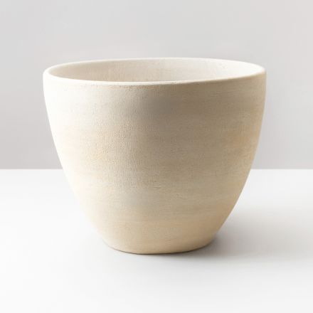 Conische aanrechtspoelbak van handgedraaid vuurklei - Orbite Viadurini